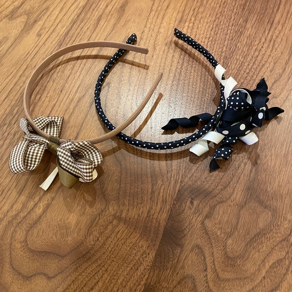 Two Girl’s Grosgrain Ribbon Headbands